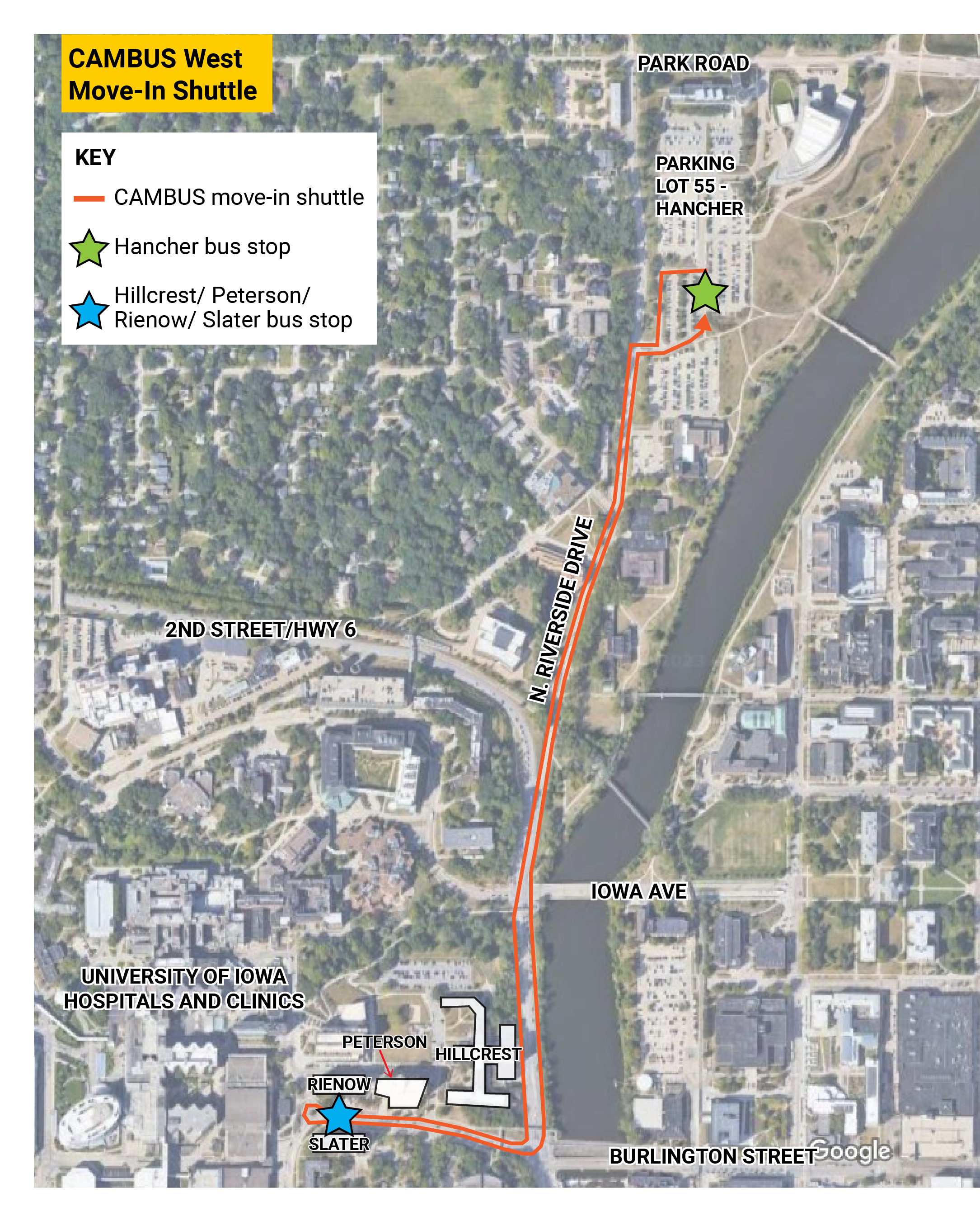 CAMBUS information for 2023 residence hall movein Parking and